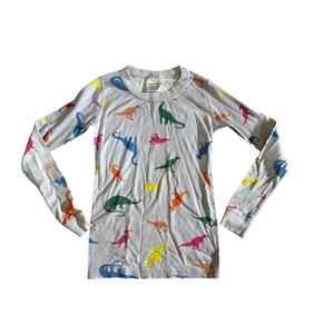 Hanna Andersson Purple Long Sleeve DINOSAUR Print Pajama Top Size 8